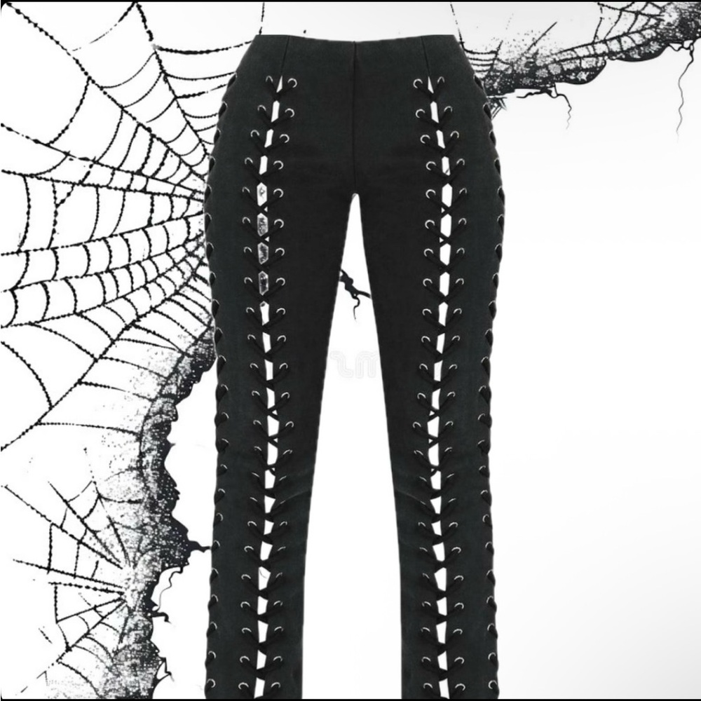 ❤️‍🔥Hidden Cult Lace-Up Flare Pants -Tagged Size Small